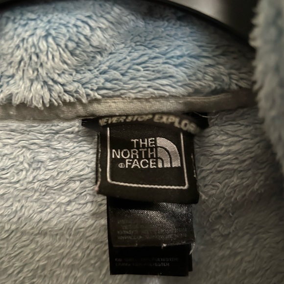 The North Face Women's Jacket Osito Zip Soft Fleece Jacket Light Blue - Picture 3 of 5